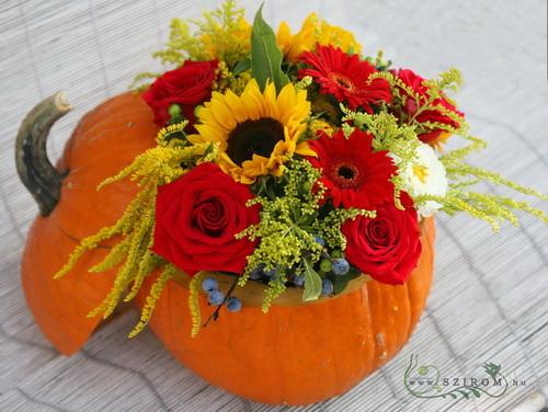 flower delivery Budapest - pumpkin bouquet (16 stems)