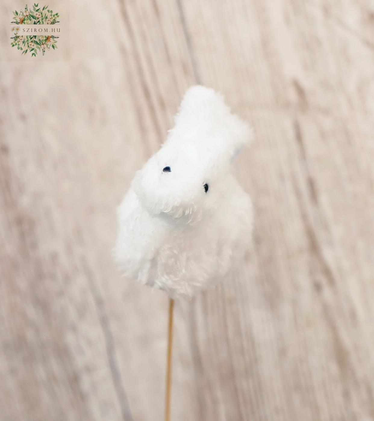 flower delivery Budapest - white bunny on a stick