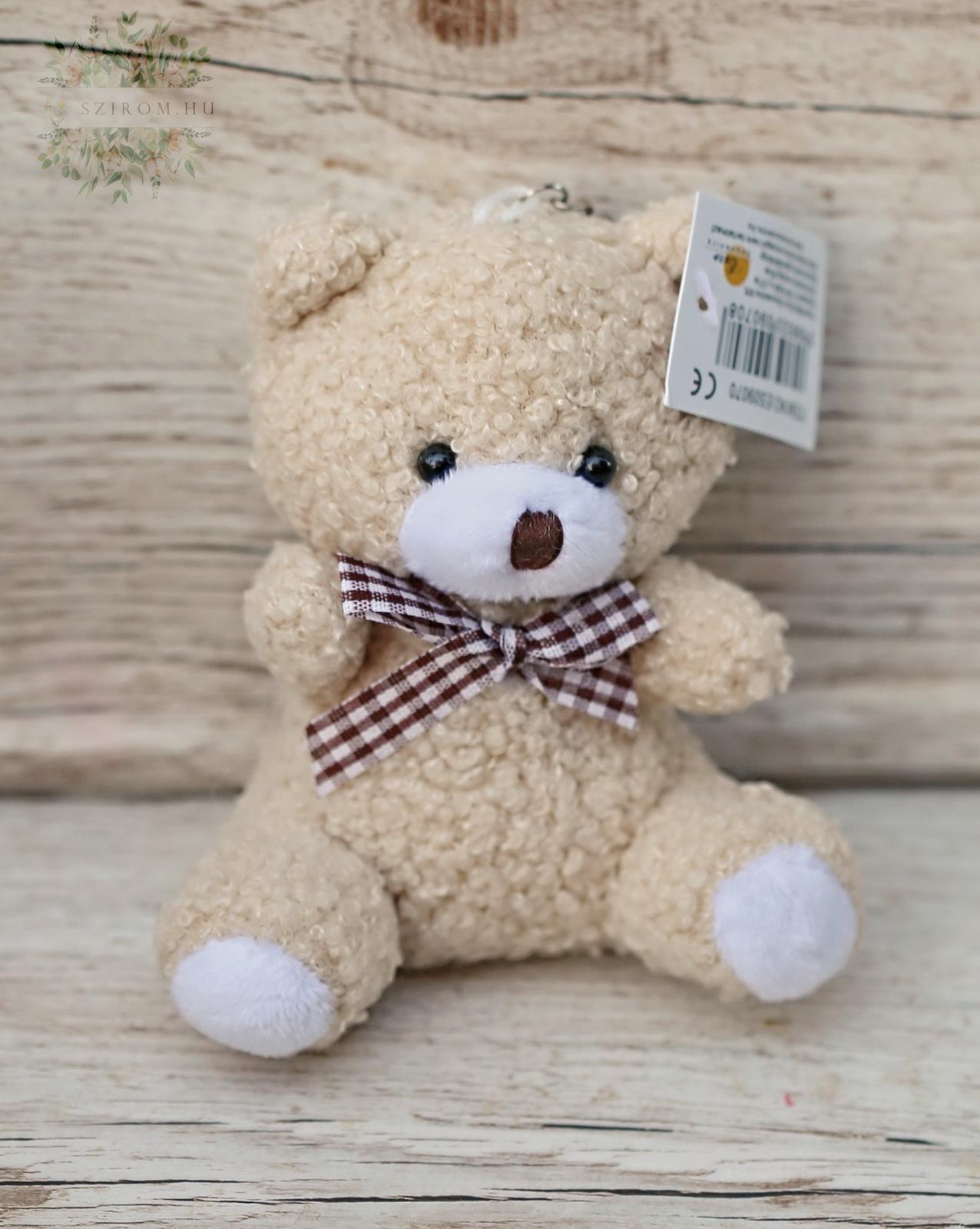 flower delivery Budapest - Light brown plush bear keychain (10 cm)