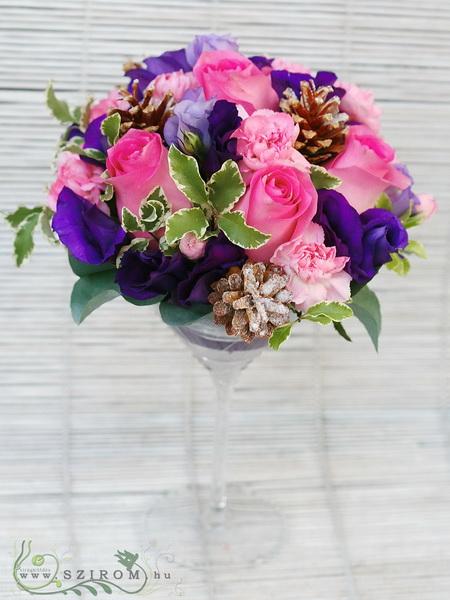 flower delivery Budapest - flower cocktail cup purple 