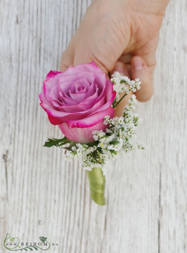 Boutonniere of rose (purple)