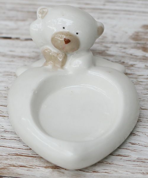 candle holder with teddy (10cm)