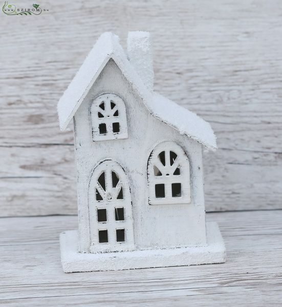 Holzhaus, leuchtend 16cm 