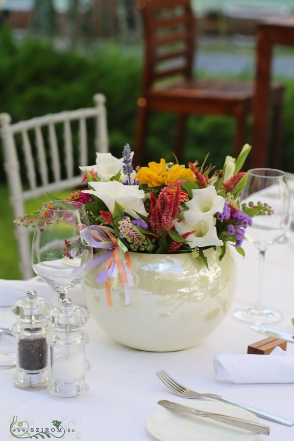 Gästetisch Blumendekor