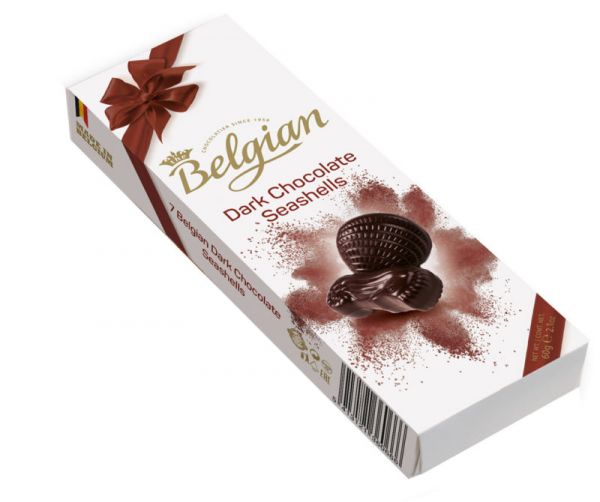 Belgische Muscheln (dunkle Schokolade) (60g)