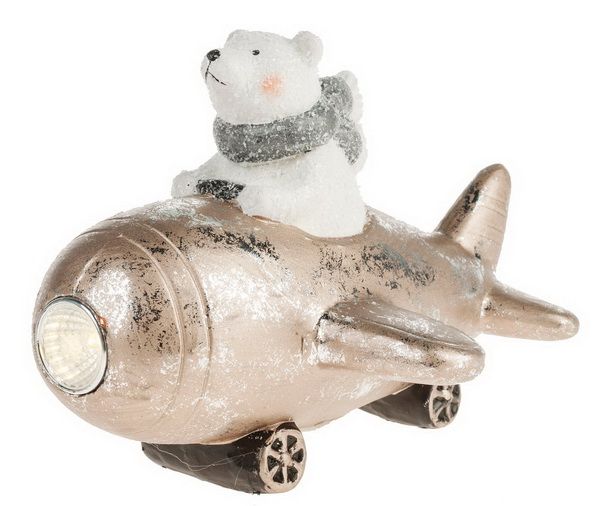  Eisbär im Flugzeug 17 cm