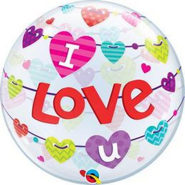 Ballon am Stiel, 44cm, Liebe