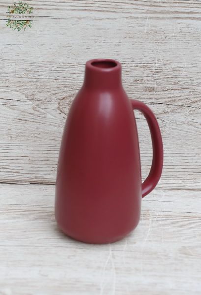 weinrote Keramikvase 22 cm