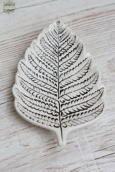 white fern patterned ceramic bowl 20 cm