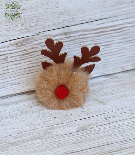 Reindeer Pom Pom Keychain