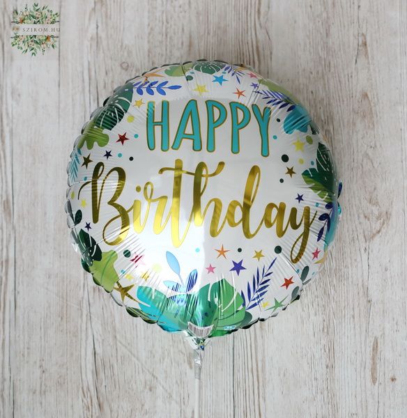 Happy Birthday Luftballon am Stab 45cm