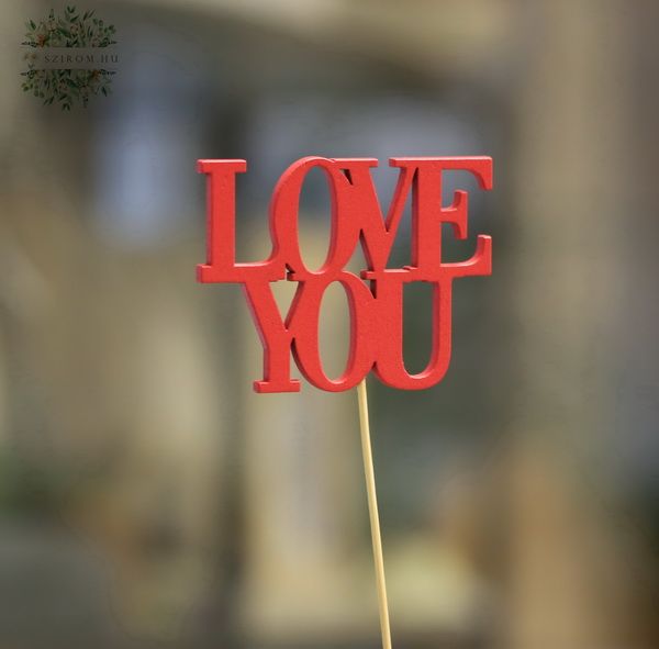 Love you Zeichen auf Staab