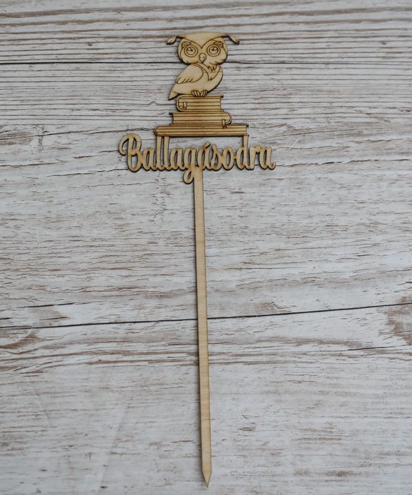 Ballagásodra fa felirat bagollyal