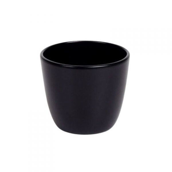 ceramic pot matt black 35cm