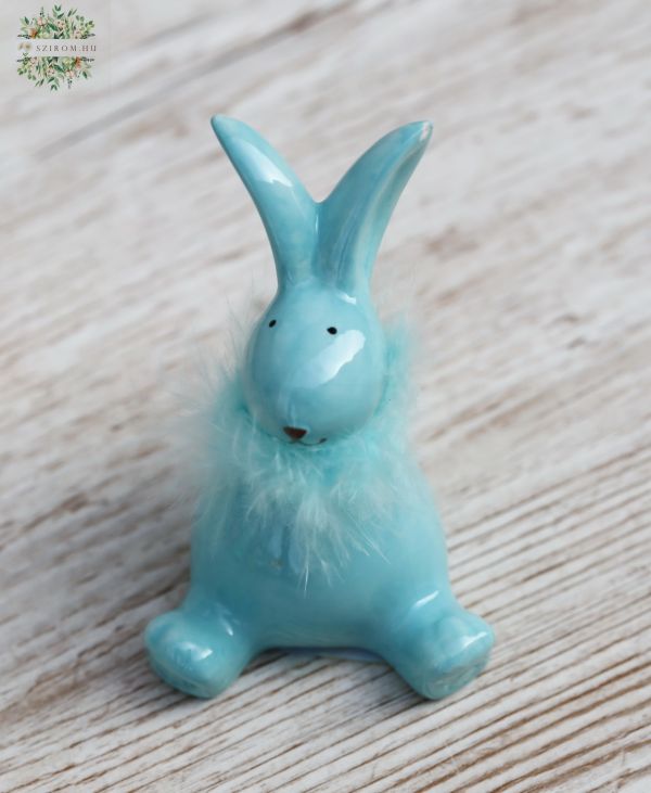 Bunny figure with egg 7x7cm