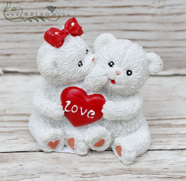 ceramic teddy bear couple in love