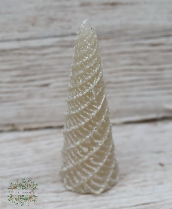 Shaped candle beige 16 cm