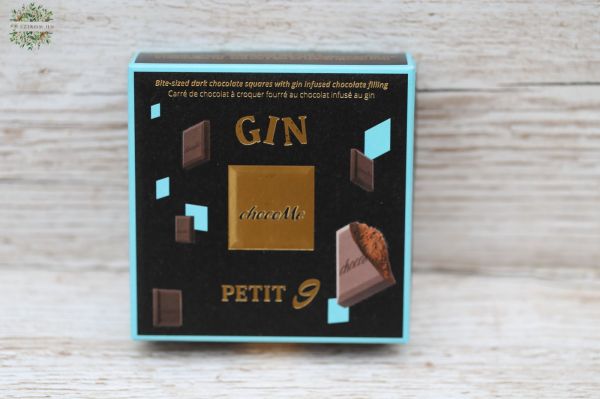 ChocoMe Petit9 dark chocolate bars with gin-flavored chocolate filling 50g