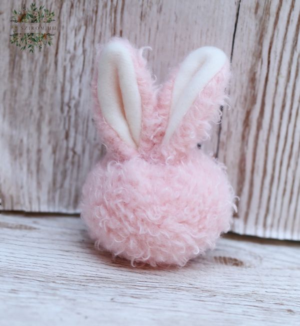 rózsaszín bolyhos nyuszi (10cm)