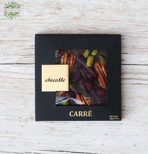 ChocoMe 50g dunkle Schokolade, Pistazie, Blaubeere, Pekannuss