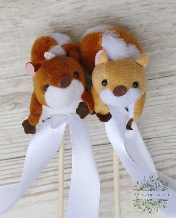 Eichhörnchen am Stiel, in verschiedenen Farben, 1 Stück (7cm)