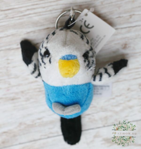 blauer Wellensittich-Schlüsselanhänger (8 cm)