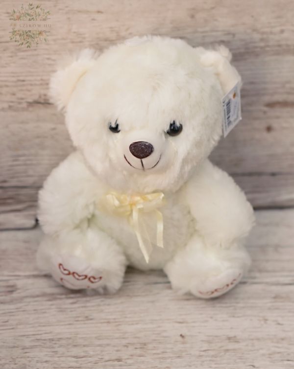 Fehér plüss medve ( 25 cm )