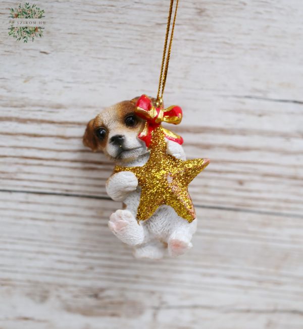 Christmas dog hanging ornament 7cm