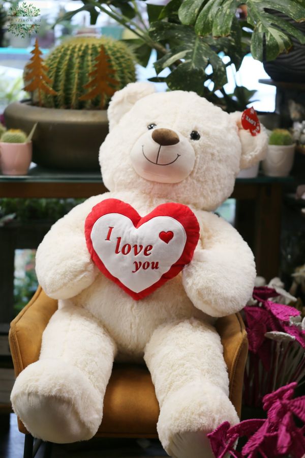Riesenteddybär mit Herz, 90 cm