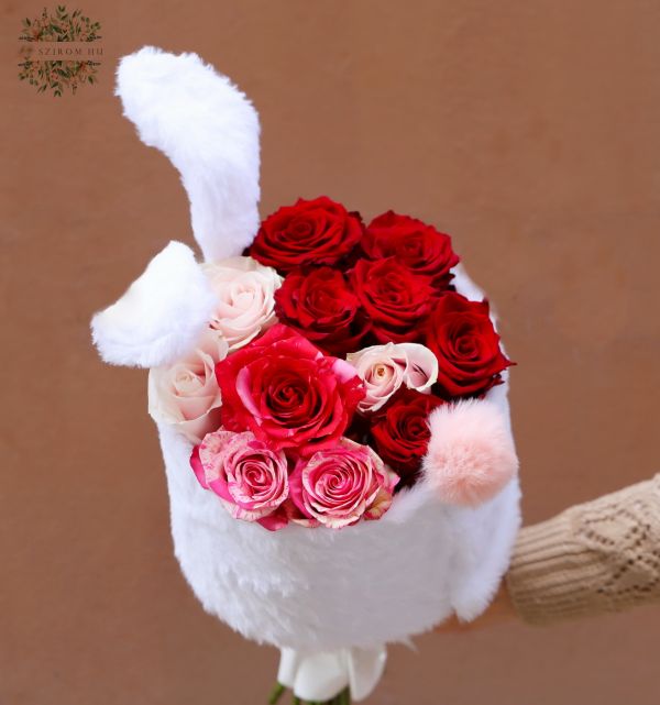 Hase Strauss (mit 12 Rosen)