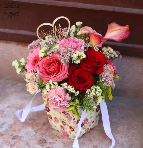 Muttertags-Blumenbeutel in romantischen Farben