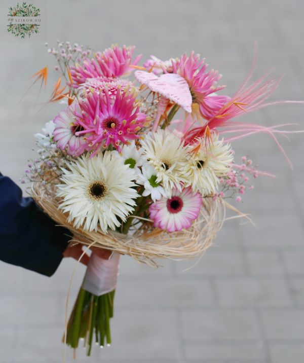 Bohemian gerbera bouquet with special gerberas