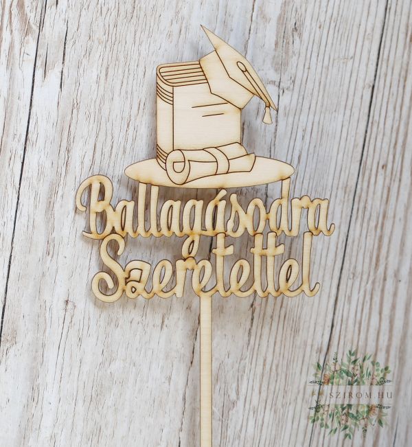 Herzlichen Glückwunsch zum Schulabschluss mit Liebe – Buchstaben aus Holz