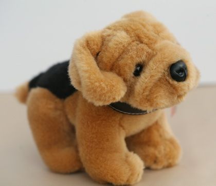 plüss pórázos kutya - ugat! (15cm)