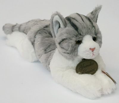 plush Yomiko grey white cat (42cm) Express Gift Delivery in