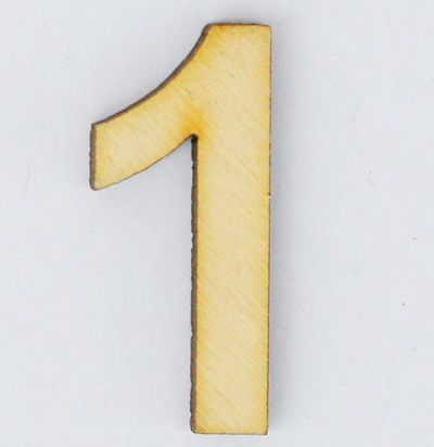wooden number one (3cm)