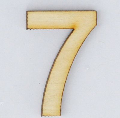 hölzerne Nummer sieben (5cm)