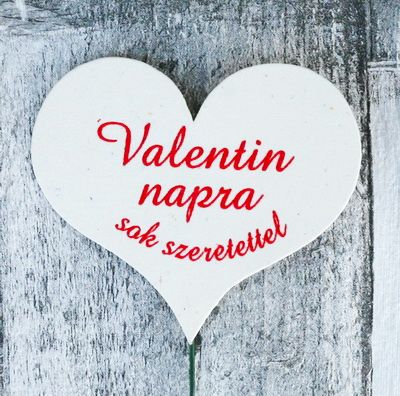 Valentin napi kemény papír betűző 