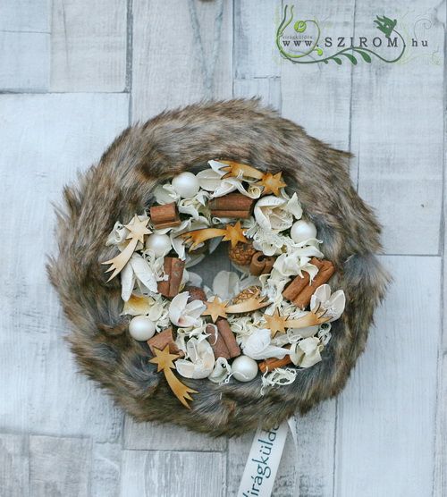 barna szőrmés kopogtató (18cm)