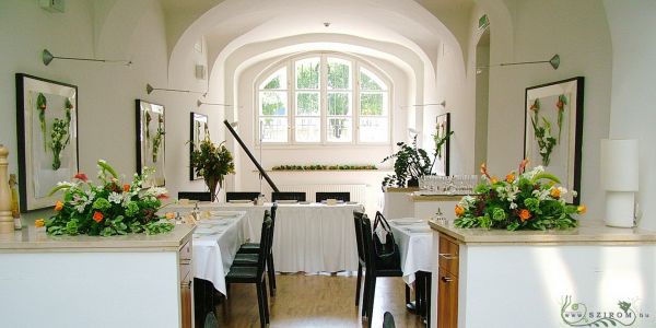 Virág dekor 1db asztaldísz, Art Hotel, esküvő