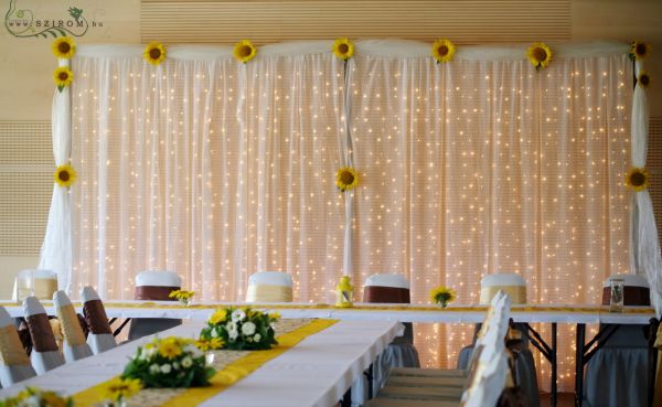 Backdrop, with suflowers, Kürt, wedding