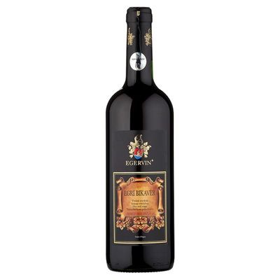 A bottle of Egri bikavér (Egervin) red wine (0,75l)