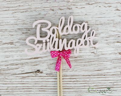 fehér Boldog szülinapot betűző (10cm)
