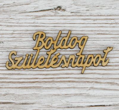 boldog születésnapot fa felirat (15cm)