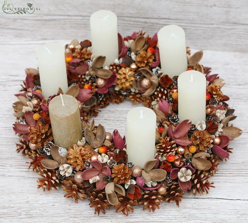 Greek catholic advent wreath with 6 candles (35cm)