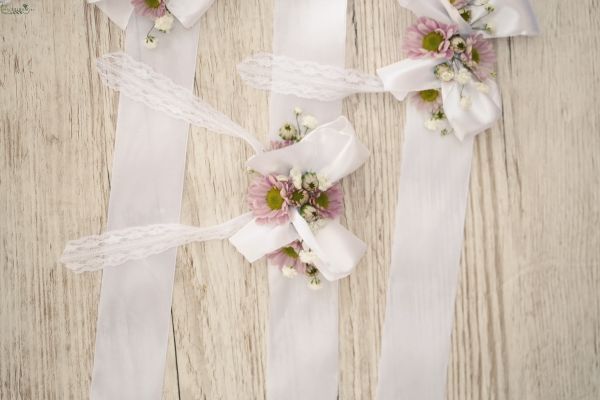 wrist corsage with pink santini
