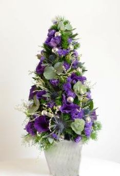 Blume Weihnachtsbaum mit lisianthus (40cm)