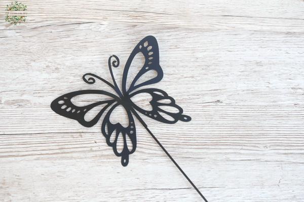 schwarzer Metall-Schmetterling (15cm)