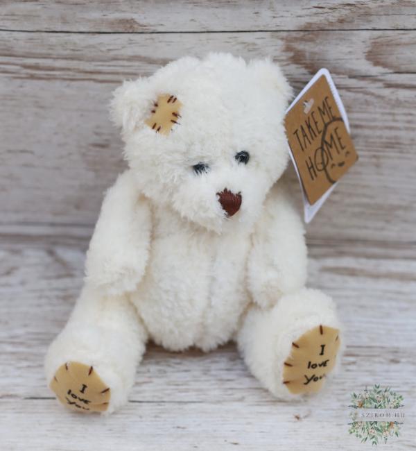 spotted white teddy bear (15cm)