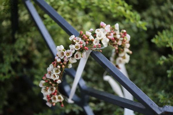 Haarschmuck mit Wachsblume (weiß)